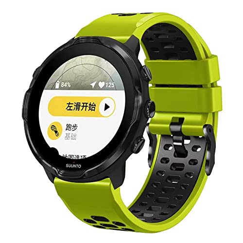 Replacement Band Compatible for Suunto 7/9/Spartan GPS Smartwatch - 24mm Silicone Strap Sport Wristband Bracelet, No Gemstone