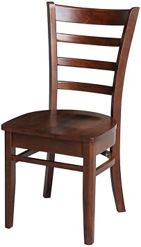 IC INTERNATIONAL CONCEPTS Set of Two Solid Wood Emily Side Chairs in Espresso