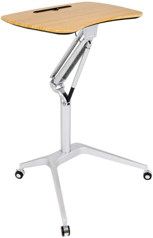Height Adjustable Portable Lectern, Mobile Podium Stand for Schools, Churches, and Events - White, 75x62.5x23.5cm(Wood)