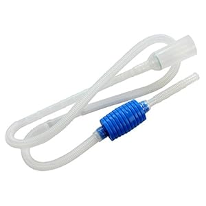 BPS® Limpiafondos Acuario Accesorio Sifón Limpieza Pecera Tubo Saca Agua Bomba Manual Cambiador el Agua 2 Dimensiones 170/207cm para Elegir (Blanco 170cm) BPS-6594*1