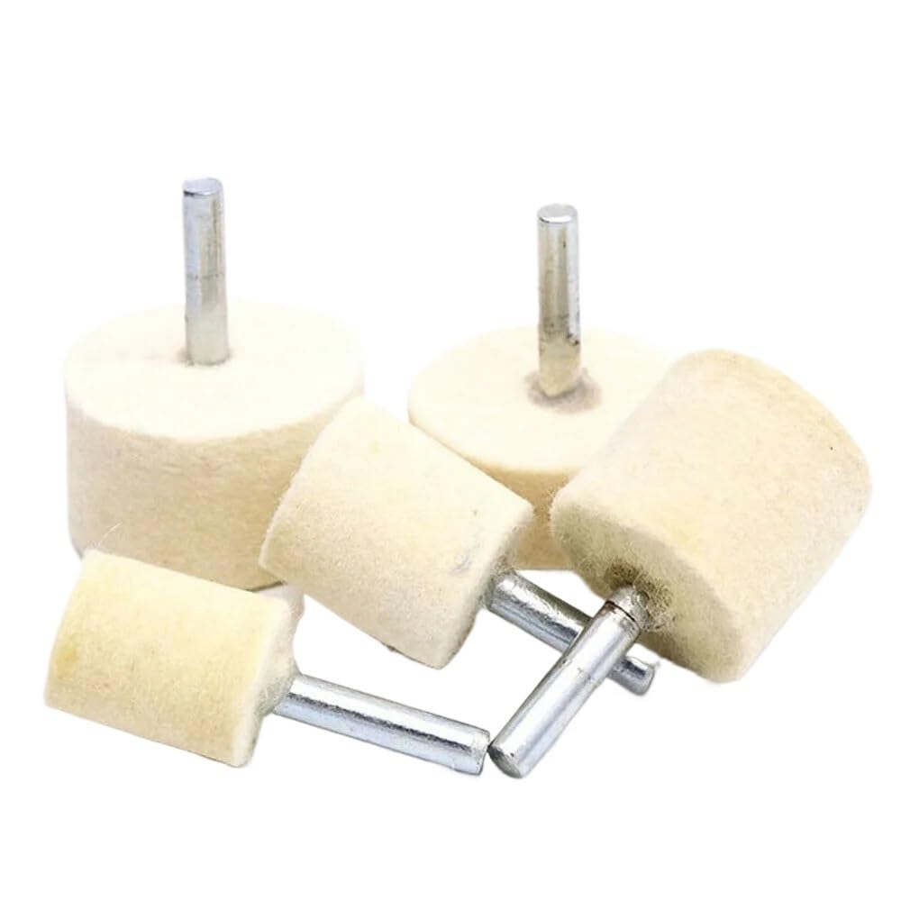 6mm 4 "Shank 20-40mm Pad filc wełniany polerowanie tarcza polerska głowica szlifierska metale narzędzia obrotowe koła wiertarka narzędziowa szlifierka elektryczna(10Pcs,35mm)