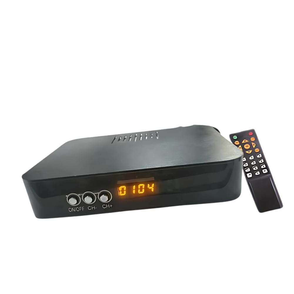 Drumstone (𝐒𝐩𝐞𝐜𝐢𝐚𝐥 𝟏𝟓 𝐘𝐞𝐚𝐫𝐬 𝐖𝐚𝐫𝐫𝐚𝐧𝐭𝐲) Set Top Box with Remote Control – Full HD Digital TV Tuner, USB Recording, RF Pass-Through, Free-to-Air Channels, Media Player, Easy Setup
