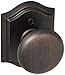 Baldwin HDROUTAR112 Reserve Half Dummy Round with Traditional Arch Rose in Aged Bronze Finish