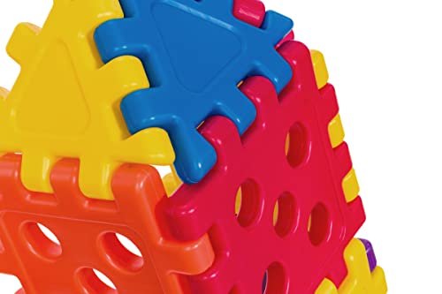 Careplay Grid Blocks, Connecting Building Blocks Set for Kids, 12 x 12 inch (48 Piece Set)