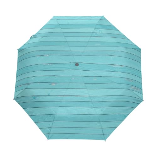 Parapluie automatique bleu turquoise compact pour ne plus finir trempé