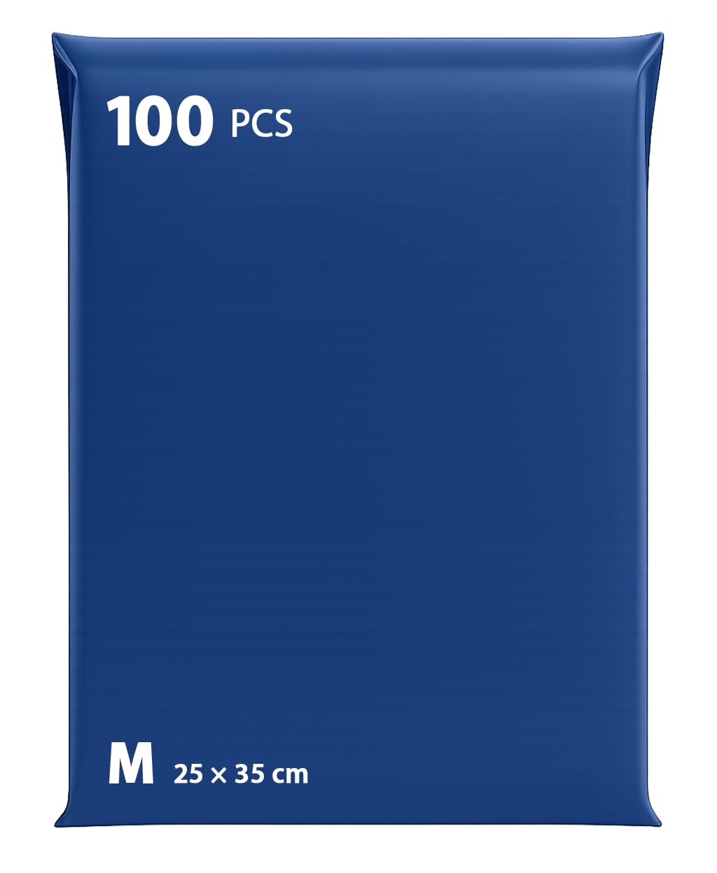 Buste in plastica per spedizioni con sacchetto incorporato, confezione da 100 sacchetti in vinile, 25 x 35 cm, confezione resistente in polietilene, chiusura autoadesiva, blu (blu100 m)