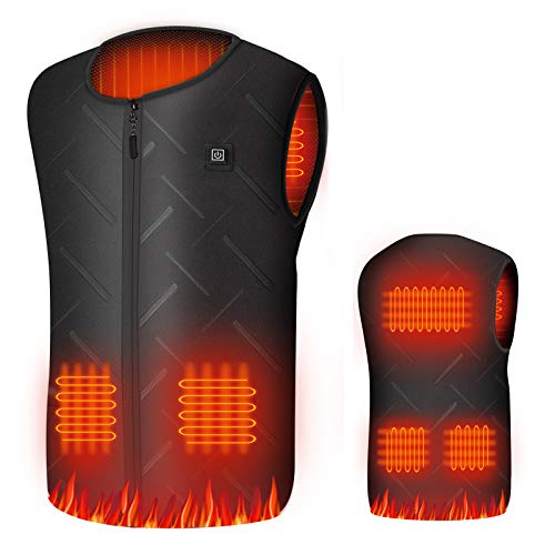 upstartech Chaleco Calefactable Eléctrico Hombre y Mujer, Chalecos Termico USB, 3 Temperatura...