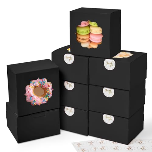 Petites boîtes à biscuits noires haut de gamme Shallive pour présentations