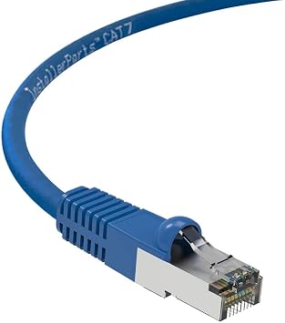 InstallerParts Ethernet Cable CAT7 Cable Shielded SSTP Booted 10 FT - Blue - Professional Series - 10Gigabit/Sec Network/High Speed Internet Cable, 600MHZ