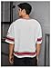 WDIRARA Men's Number Graphic Print Jersey Shirts Short Sleeve Tee Streetwear Top White Medium