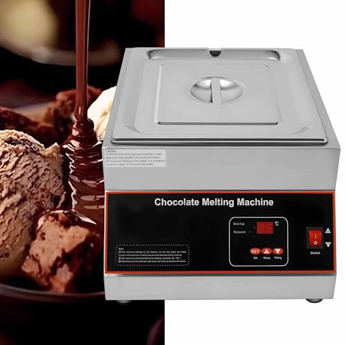 SHENGSHIYU Temperadora de Chocolate,Olla para Derretir Chocolate,Control de Temperatura de 0 ℃ ~ 95 ℃,Chocolatera Electrica para Catering,Restaurante,Cantina,No Requiere Agua 1Pot
