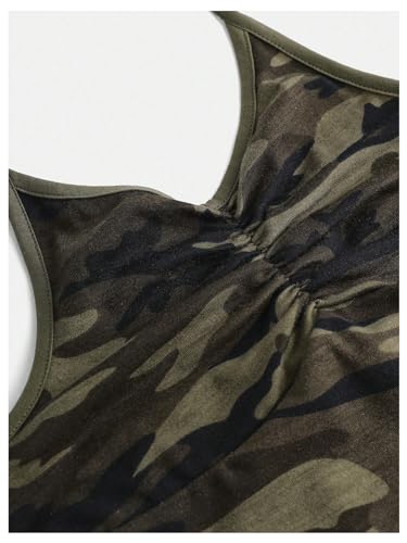 SOLY HUX Girl's Camo Print Ruched Halter Crop Tank Top Sleeveless Summer Tops3