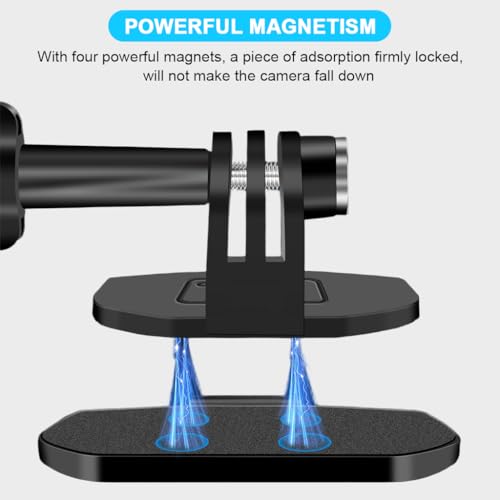 Image of ZORBES Magnetic Action Camera Neck Mount, Adjustable Nylon Cord Magnetic Neck Strap Mount, Hands-Free Filming POV View, Universal Compatibility