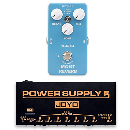 Joyo Reverb Effect Pedal And Pedal Power Supply Built-In Rechargeable Battery #TOP8