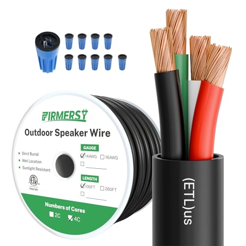 FIRMERST 14/4 OFC Outdoor Speaker Wire Direct Burial 100 FT