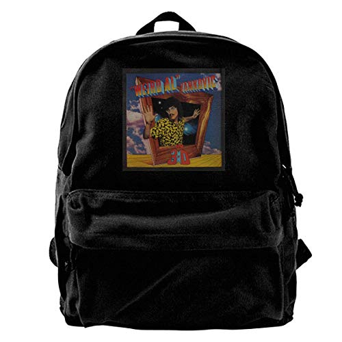Fashion Casual Canvas BookbagAl Yankovic School Bacpack Lightweight Black Backpack Girls