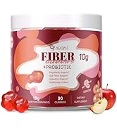 Migcopat Fiber Gummies with Probiotics,10G Fiber per Serving No Sugar Added Apple Flavor, with 10...