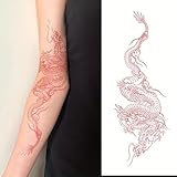 Dragon Tattoos Stickers for Women Temporary Long Lasting Temp Dragon Temporary Tattoos for Adults (TTS16)