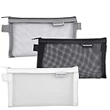 【Estuche para lápices de 3 colores】 Obtendrás 3 estuches de lápices de diferentes colores, a saber, negro, gris y blanco. Estas bolsas de lápices son de colores clásicos, y puedes cambiar las bolsas de lápices de diferentes colores para usarlas en tu vida.