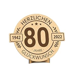 CONTRAXT 80 jahre geburtstag Geschenke mann frauen. Geschenke geburtstagskarte 80 jahre geburtstag männer deko 80…