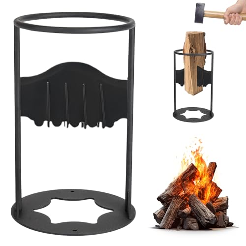 Rajadora de Leña Manual, Afenau Rachadora de Leña de Acero al Carbono, Portátil Astilladora de Leña, Cortadora de Leña Manual para el Hogar y Actividades al Aire libre (2,1 KG)