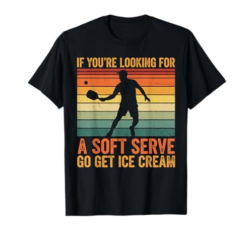 Retro Pickleball Player If You’re Looking for a Soft Serve T-Shirt