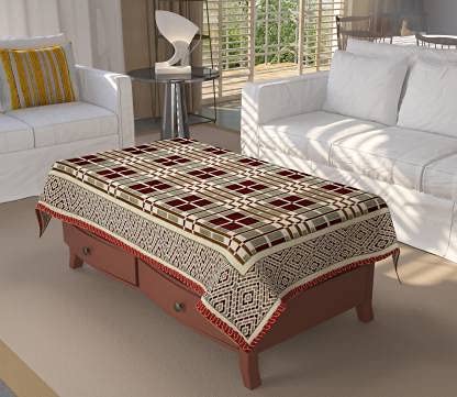 Multitex Luxurious Attractive Design Chenille 4 Seater Center Table Cover-Multi-02