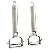Gigant® Schäler Set 2-teilig – Multi Gemüseschäler & Julienne Schäler aus Edelstahl – Spargelschäler, Kartoffelschäler, Gemüse Hobel für Salate & Wok – spülmaschinenfest