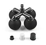 Falafale Massager Head with 4 Round Balls Massage Gun Soft Heads Replacement 4 Balls Massage Head with 3 Sizes Silicone Adapters