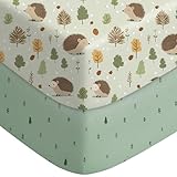 FILLEEP Baby Crib Sheets for Boys Girls Neutral, 2 Pack Crib Mattress Sheet for Standard Crib and Toddler Mattress, Super Soft Breathable Fitted Crib Sheet, 52