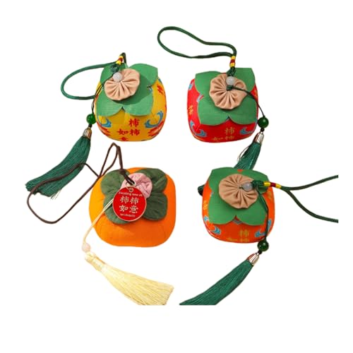 Set de 4 colgantes sachet de ajenjo Año Nuevo y Año Chino miniatura 1