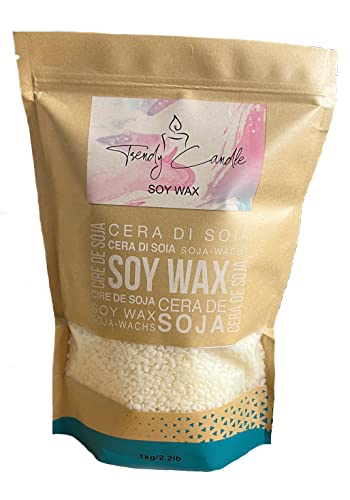 Cire de soja Premium écologique et végétale 1kg pour la Fabrication et la création de Vos Bougies. Cire à bougie 100% Naturelle, sans OGM/sans odeur Cover