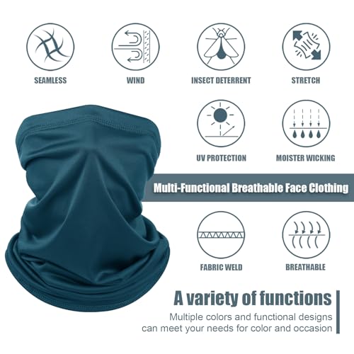 Image of Geyoga 6 /9 Pcs Summer UV Protection Cooling Neck Gaiter Scarf Face Clothing Neck Gaiter Mask Sunscreen Breathable Bandana