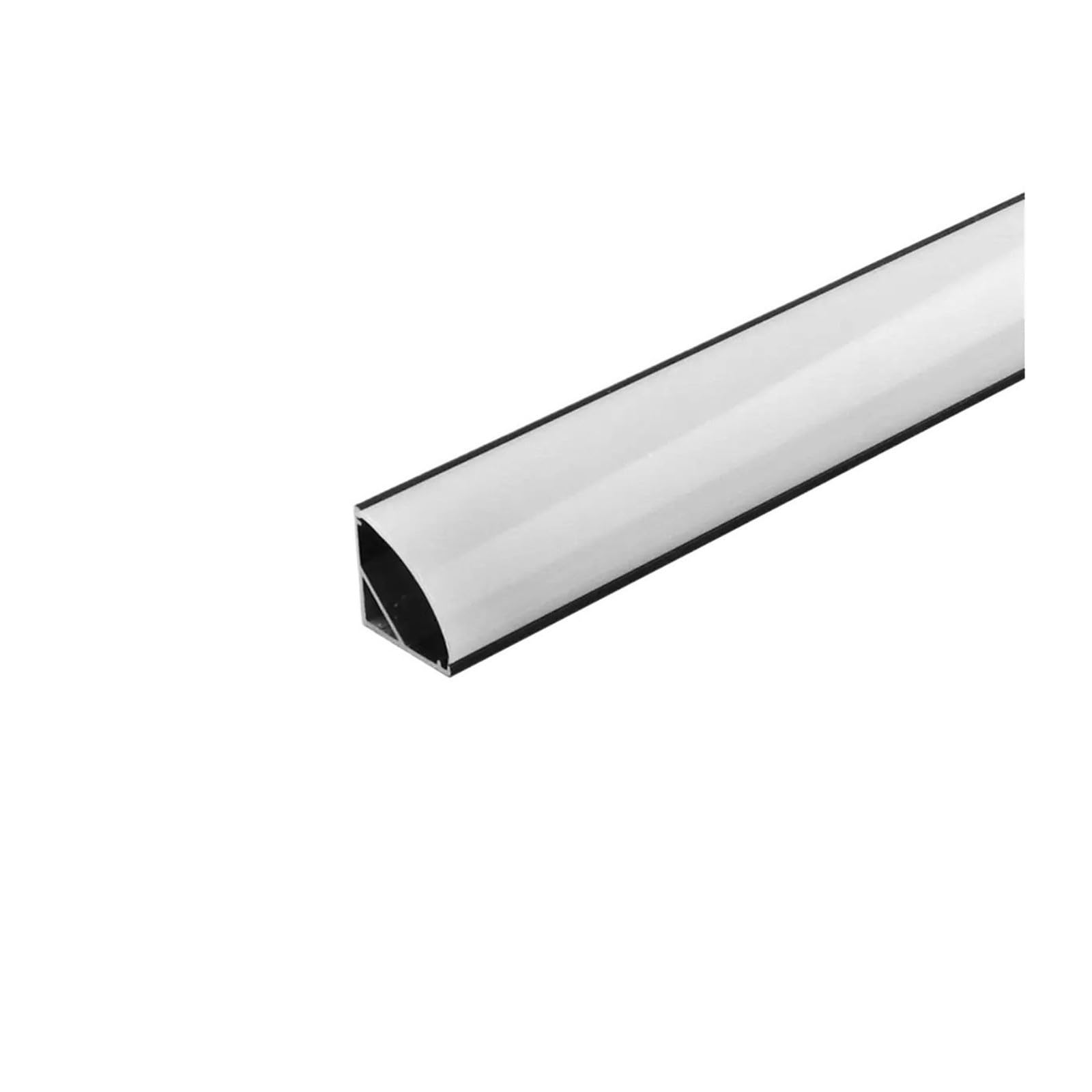 1 m/0,5 m czarny/biały kanał aluminiowy LED z paskami LED ciepły