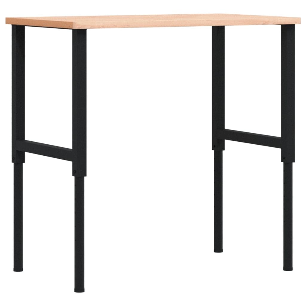 vidaXL Banco da Lavoro 100x60x(71,5-98) cm Legno Faggio Rettangolare, tavolo da lavoro, postazione da lavoro, banco da lavoro in metallo