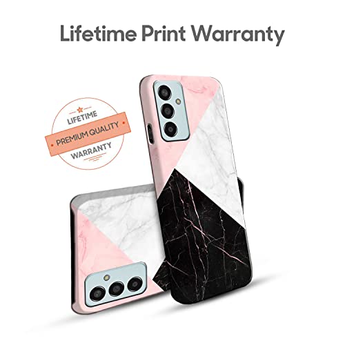 Image of COLORflow Back Cover Compatible with Samsung Galaxy F13 / M13 4G | Beautiful Black White Pink Marble | Designer Printed Hard CASE Bumper Back Cover Compatible with Samsung F13 / M13 4G