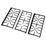 Criditpid WB31X27151 Side Grate & WB31X27150 Center Grate Kit Replacement Parts for GE Stoves, General Electric Gas Range Burner Grate for JGBS66REKSS JGB735SPSS JGBS86SPSS, 2+1 Pack.