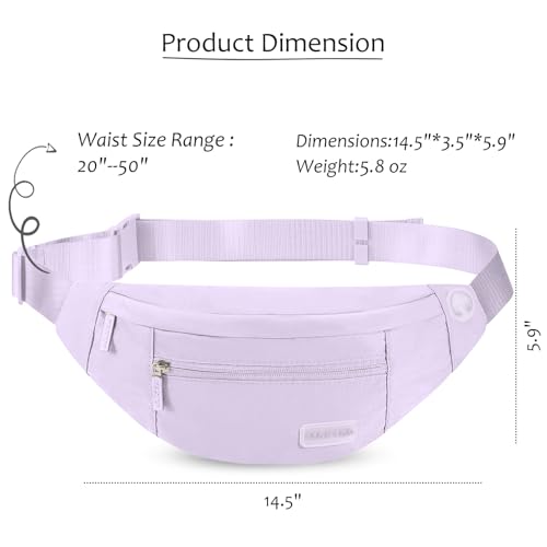 Image of Fashion Crossbody Fanny Pack Trendy Belt Bag for Women Men 4-Zipper Pockets Workout Running Casual Wallets Waist Pack Travel Bag Carrying All Phones