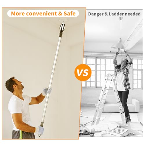 Uniarmoire 12FT Lightbulb Changer for High Ceilings, High Reach Light Bulb Changer,Light Bulb Changer with Pole Extension,Baskets and Suction Cup, Bulb Removal Tool by Uniarmoire - Image 2