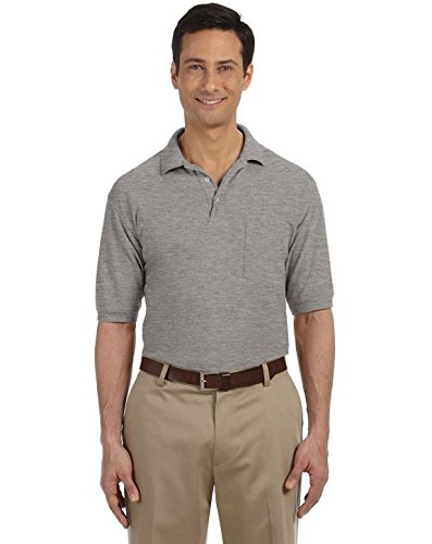 Polo pour homme Harriton M265P gris taille M idéal pour le bureau