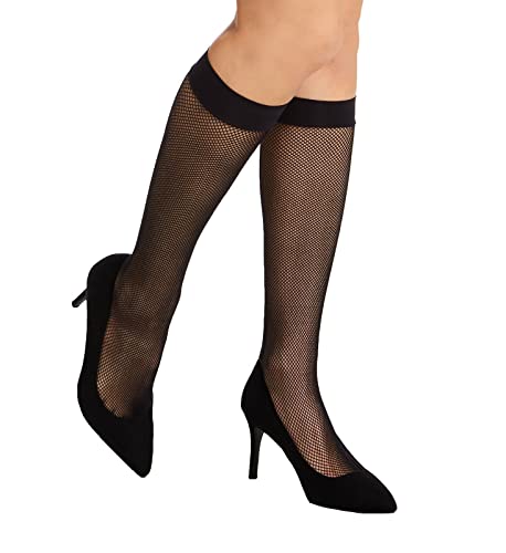 Chaussettes hautes Wolford Twenties collant sans pied résille noir S