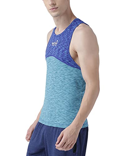 Image of USI UNIVERSAL Blue and Aqua Training T-Shirt for Men Small