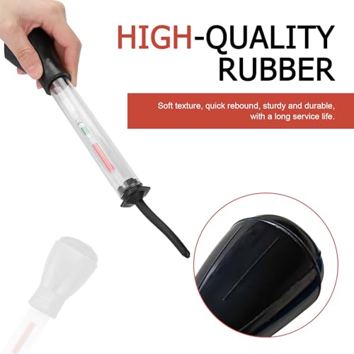 Teybouk Car Battery Hydrometer, Professional Suction-Type Battery Testing Hydrometer, Precision Rapid Testing Tool with Graduation Markings, for 1.100-1.300 Vehicle Maintenance (Black)