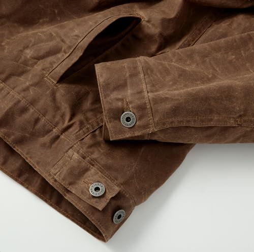 Image of Huckberry Flint and Tinder Men's Flannel-Lined Waxed Trucker Jacket