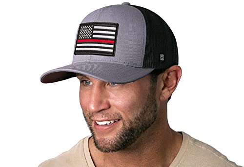 Image of HAKA American Flag Trucker Hat - USA Flag Mesh Snapback Cap for Men, Women & Golf, Patriotic Baseball Dad Hat