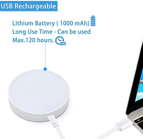 WILLED Dimmable Touch Light Buit-in 1000mAh Large Battery Rechargeable LED Tap Lights | Magnet Stick on Closet Light | Portable LED Puck Night Lights for Cabinet Wardrobe Counter Kitchen Bedroom