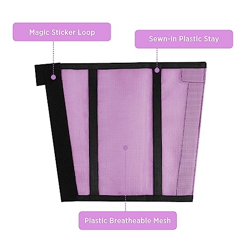 Rubor Mesh Fly Boots For Horse, Horse Leggins, Loose Fitting Fly Boots, Reduce Stomping, Horse Boots Leg Wraps Protection Gear Equine Set Of 4 - Purple #TOP5