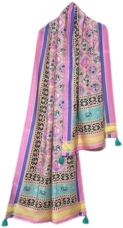 kaizen International Cotton Silk Printed Women Dupatta () BZ_KZ-MASLIN DUP-PATOLA-2(BABY PINK)