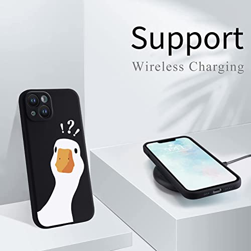 Wihytec Funny Goose Phone Case for iPhone 17 PRO MAX Silly Duck Case Cover Liquid Silicone Soft Gel Rubber Anti-Scratch Girly Women Phone Case Microfiber Lining by Wihytec - Used condition - Image 6