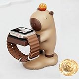 For Apple Watch Charger Stand,Charger Stand Compatible with Apple Watch Series Ultra2/Ultra/10/9/8/SE2/7/6/SE/5/4/3/2/1(49/46/45/44/42/41/40/38mm)Cute Capybara iWatch Charging Dock,Supports Nightstand
